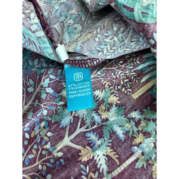 Tori Richard Men's Hawaiian Palm Print Short Sleeves Button Down Shirt Size S - Picture 3 of 5